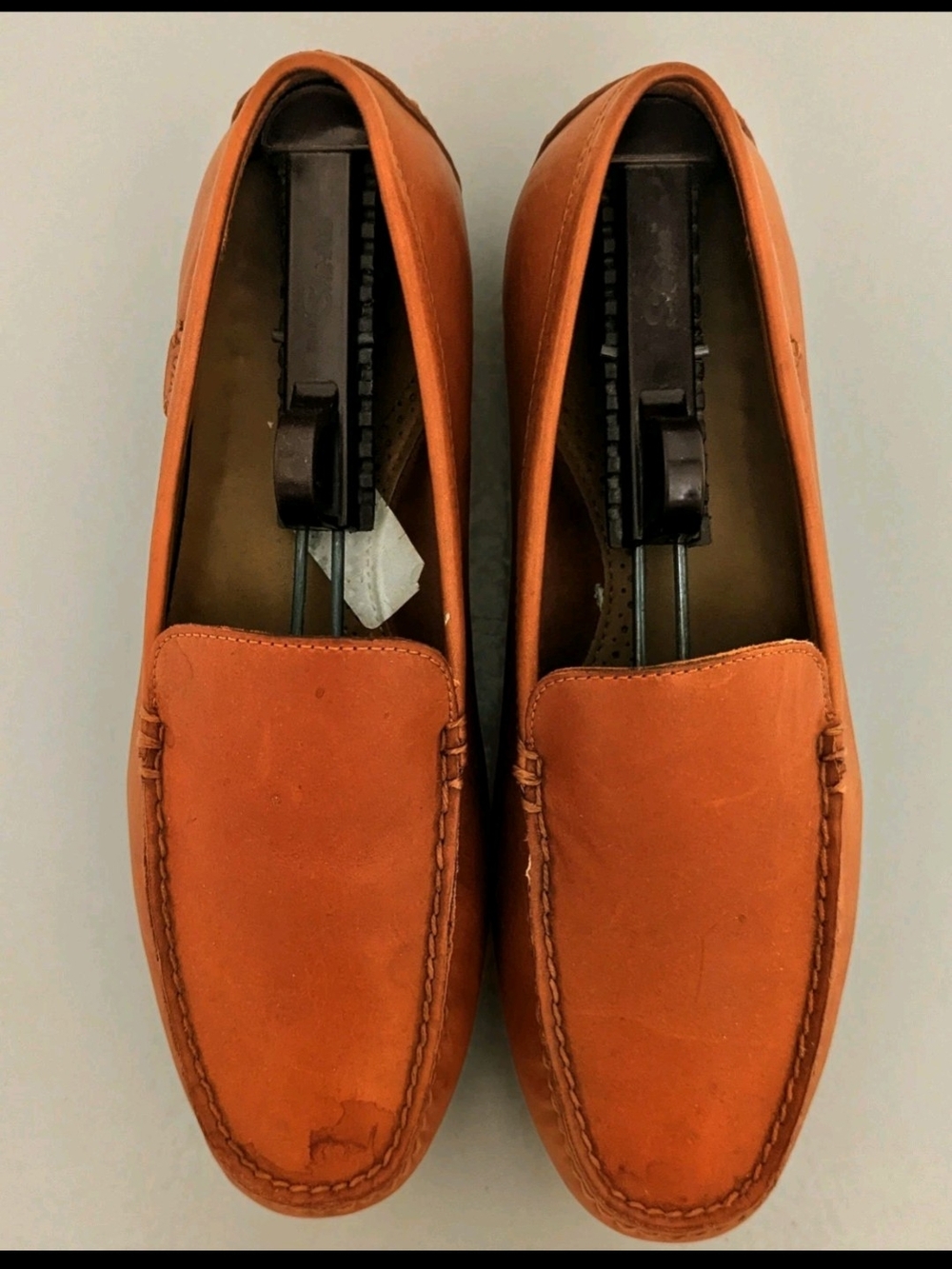 Men's Tan Leather Driving Loafers
